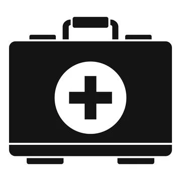 First aid kit icon, simple style Illustrazione stock