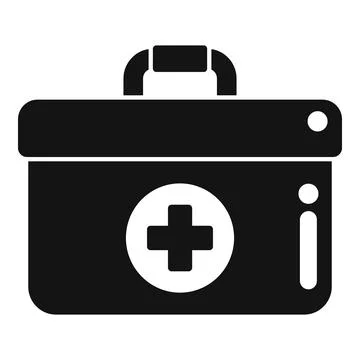 First aid kit icon simple vector. Life active Illustrazione stock