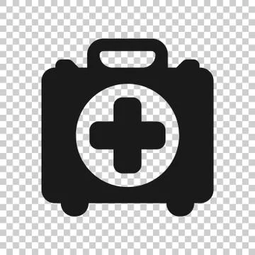 First aid kit icon in transparent style. Health, help and medical diagnostics イラスト素材