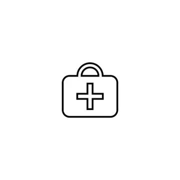 First aid kit icon. Vector on white background Stock Illustration