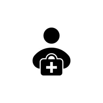 First aid kit icon. Vector on white background Illustrazione stock