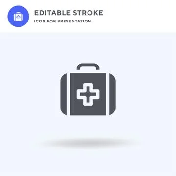 First Aid Kit icon vector, filled flat sign, solid pictogram isolated on whit Stockillustratie