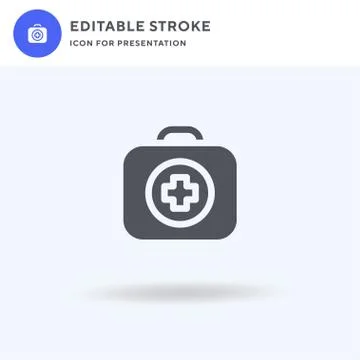 First Aid Kit icon vector, filled flat sign, solid pictogram isolated on whit イラスト素材