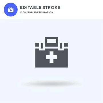 First Aid Kit icon vector, filled flat sign, solid pictogram isolated on whit イラスト素材