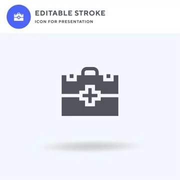 First Aid Kit icon vector, filled flat sign, solid pictogram isolated on whit Stockillustratie