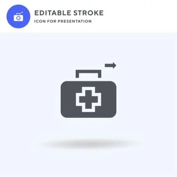 First Aid Kit icon vector, filled flat sign, solid pictogram isolated on whit イラスト素材