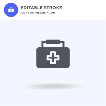 First Aid Kit icon vector, filled flat sign, solid pictogram isolated on whit Stockillustratie