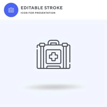 First Aid Kit icon vector, filled flat sign, solid pictogram isolated on whit イラスト素材