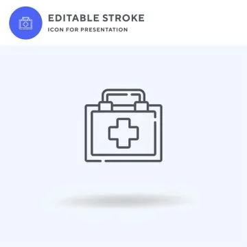First Aid Kit icon vector, filled flat sign, solid pictogram isolated on white Illustrazione stock