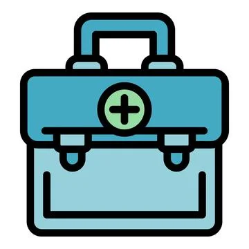 First aid kit icon vector flat Stock Illustration