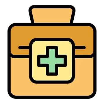 First aid kit icon vector flat Illustrazione stock