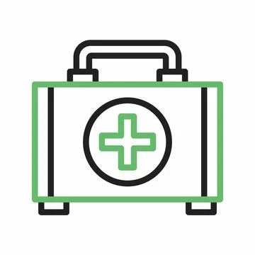 First Aid Kit icon vector image. Illustrazione stock