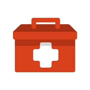 First Aid kit icon on white background. Vector illustration in trendy flat style Stock Illustration