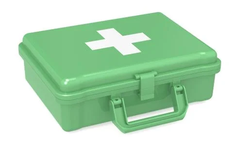 First aid kit. ISO Stock Illustration