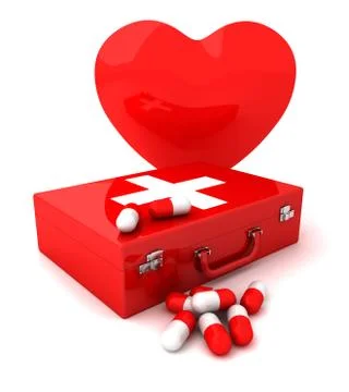 First aid kit isolated Stock Illustration