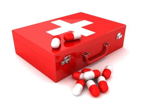 First aid kit isolated Stock Illustration