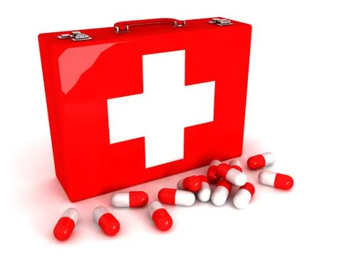 First aid kit isolated Stock Illustration