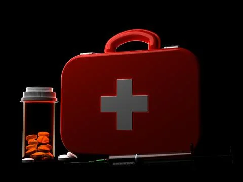 First aid kit isolated Stock Illustration