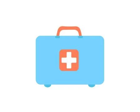 First aid kit isolated on white background. The concept of health, care and Stock Illustration