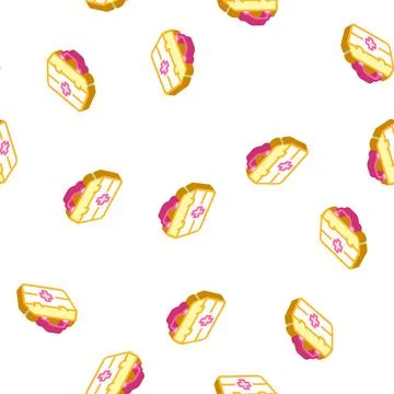 First aid kit isometric icon seamless pattern Stockillustratie