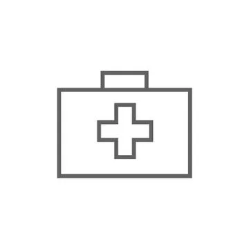 First aid kit line icon Illustrazione stock