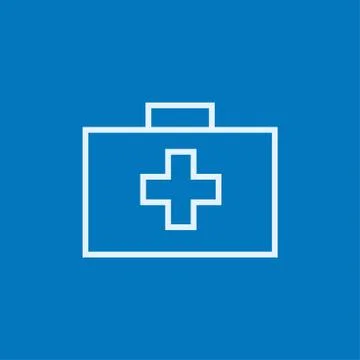 First aid kit line icon 스톡 일러스트