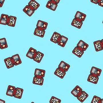 First aid kit medicine vector seamless pattern Stock Illustration