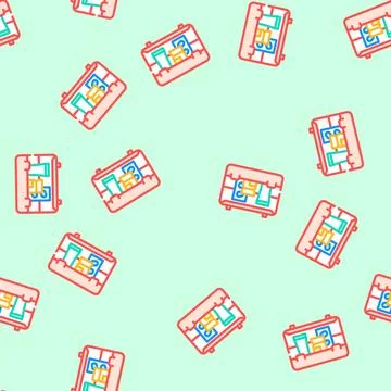 First aid kit medicine vector seamless pattern Stockillustratie