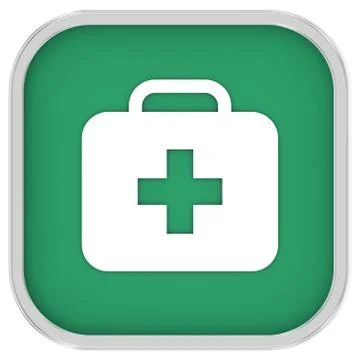 First aid kit sign Foto stock