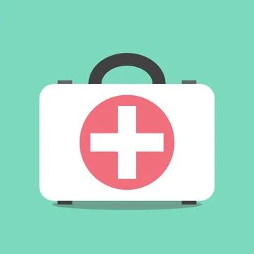 First aid kit suitcase Stock Illustration