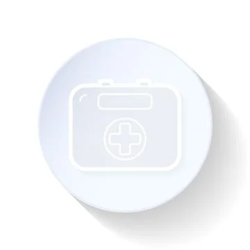 First aid kit thin lines icon Stock Illustration