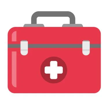First aid kit vector cartoon illustration. Illustrazione stock