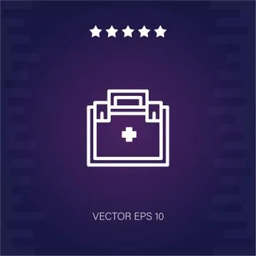 First aid kit vector icon Illustrazione stock