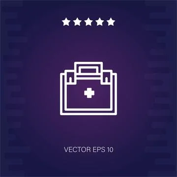 First aid kit vector icon Stock Illustration