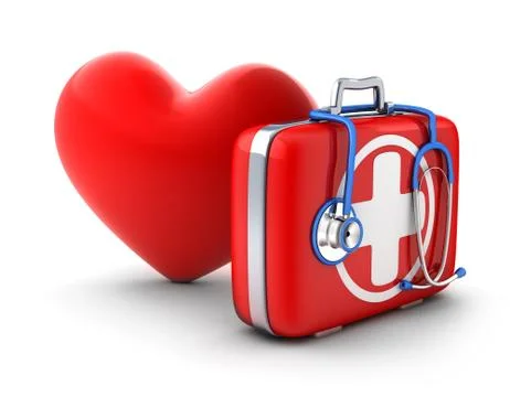 First-aid kit on white background (done in 3d) Stock Illustration