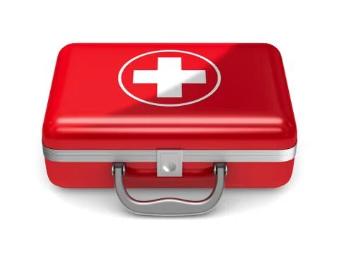 First aid kit on white background. Isolated 3D illustration Stock Illustration