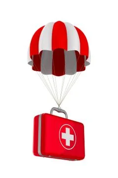 First aid kit on white background. Isolated 3D illustration Stock Illustration