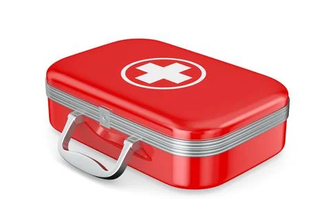 First aid kit on white background. Isolated 3d illustration Stock Illustration