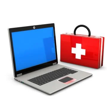 First aid laptop Stock-Illustration