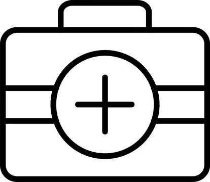 First Aid Line Icon Design Stock Illustration