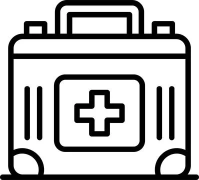 First Aid Line Icon Design Stock Illustration