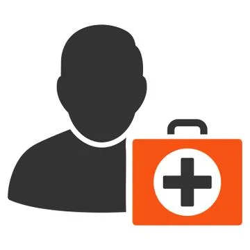 First Aid Man Icon Illustrazione stock