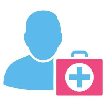 First Aid Man Icon Illustrazione stock