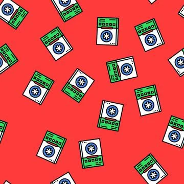First aid manual vector seamless pattern 库存插图
