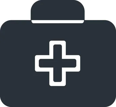 First aid medical kit box icon Stock Illustration