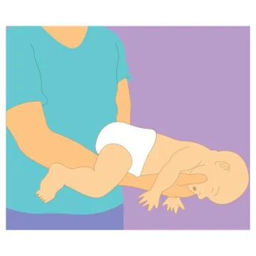 First aid for newborns Stock Illustration