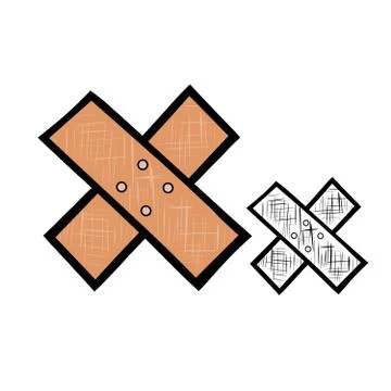 First Aid Plaster Ilustração Stock