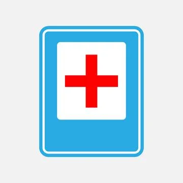 First Aid Post Sign Stock Illustration