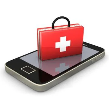 First aid smartphone Stock-Illustration