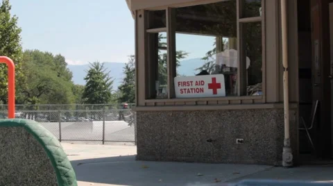 First aid station Stock Footage 44823273